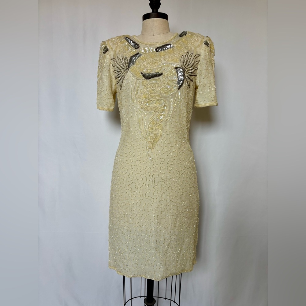 Vintage 1980’s beaded silk dress